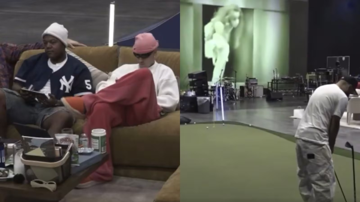 Justin Bieber assiste pegadinhas de Silvio Santos durante transmissão ao vivo.